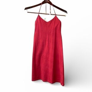 ~ Vintage Old Navy Halter Dress Size XS Red Burgundy